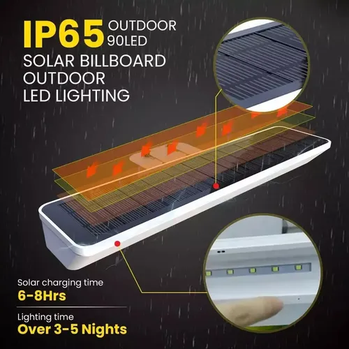 Luz Solar Para Cartel - A Pedido_exkarg Negro 5