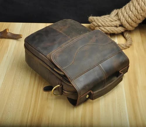Morral Genuine Leather Cross Body - A Pedido_exkarg Marrón 3
