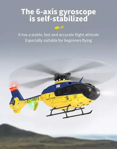 Helicoptero A Radio Control Yxznrc Rc - A Pedido_exkarg Azul 5
