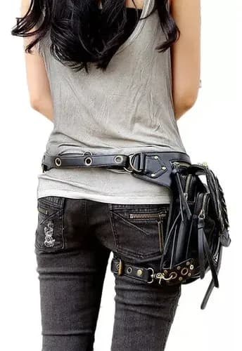 Riñonera Steampunk Crossbody Gothic - A Pedido_exkarg Negro X 2