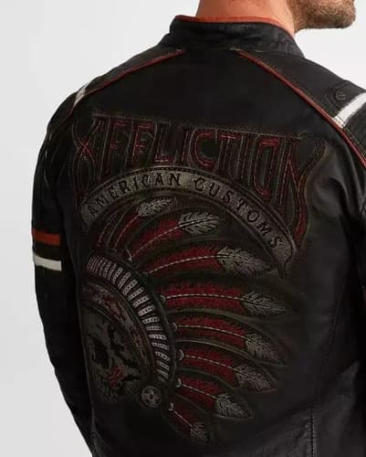 Campera Affliction Men's Leather Jacket - A Pedido_exkarg Negro 38 2