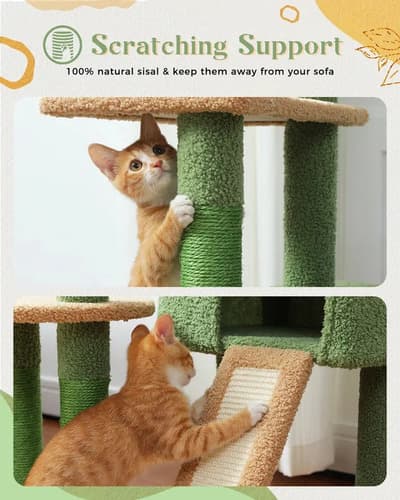 Rascador Para Gatos Tipo Torre - A Pedido_exkarg Verde 2