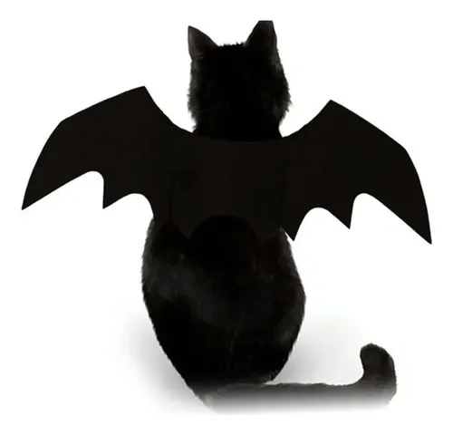 Disfraz Para Gatos Alas De Murcielago - A Pedido_exkarg Negro 4