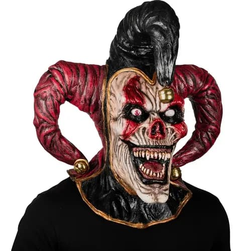 Máscara De Látex Ghoulish Productions Evil Jester Para Halloween Rojo/red 3
