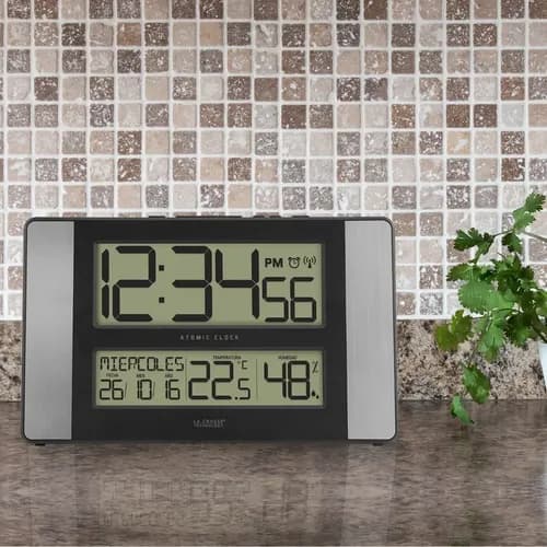 Reloj De Pared Digital 513-1417h La Crosse - A Pedido_exkarg Gris 5