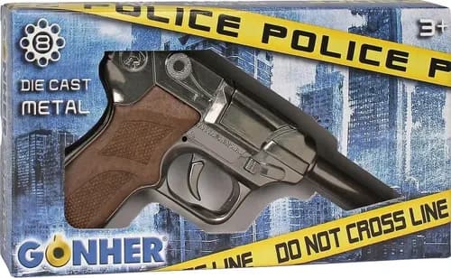 Pistola A Cebita Gonher German Style - A Pedido Plateado 2