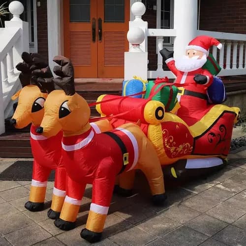 Papa Noel En Trineo - A Pedido_exkarg Rojo 5