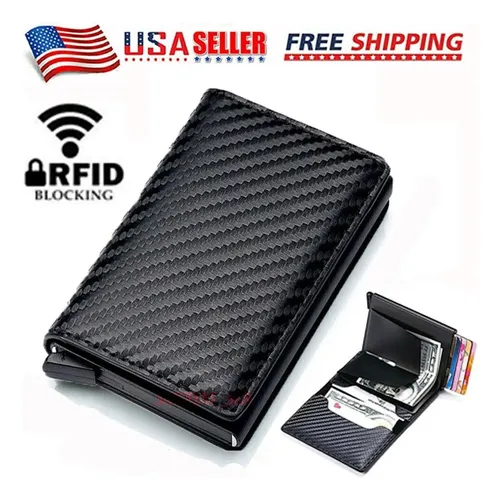 Tarjetero Rfid Blocking Leather Carbon - A Pedido_exkarg Rayas 8