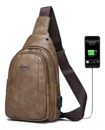 Mochila Crossbody Bag Jeep - A Pedido_exkarg Negro Liso 5