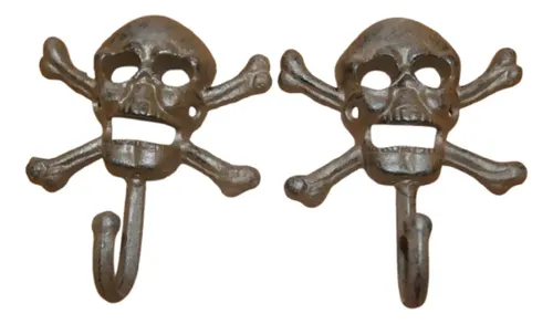 Percha De Hierro Jolly Roger Tiki - A Pedido_exkarg Marrón