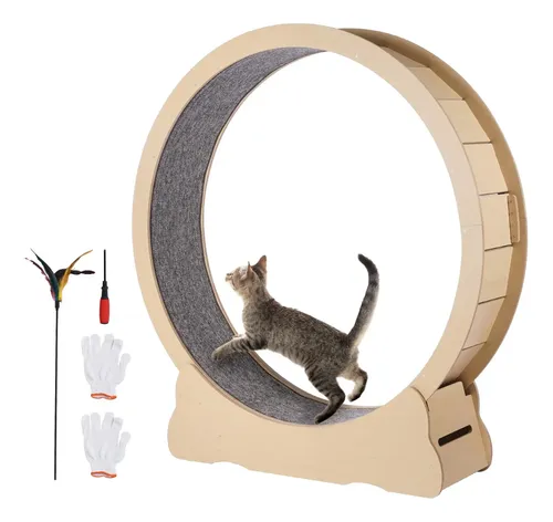 Rueda De Madera Para Ejercicios De Gatos - A Pedido_exkarg Madera 7