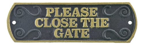 Cartel Decorativo  Please Close The Gate  - A Pedido_exkarg X 2