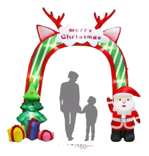 Papa Noel Inflable Arco Gigante - A Pedido_exkarg Rojo 2
