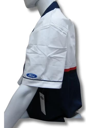 Camisa Hombre Ford Racing Pit Mechanic - A Pedido_exkarg Blanco M 2