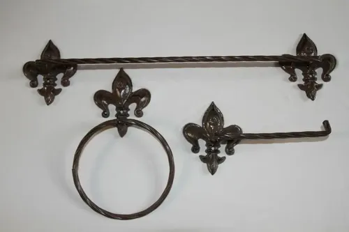 Set Accesorios Fleur De Lis Bathroom - A Pedido_exkarg Negro 8