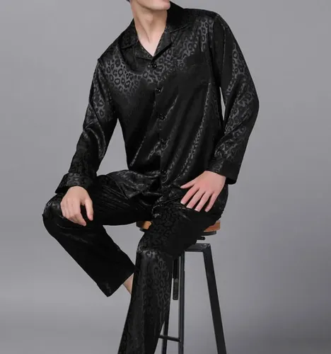 Pijama De Hombre Satin Pajamas Set - A Pedido_exkarg Azul Xxx 10