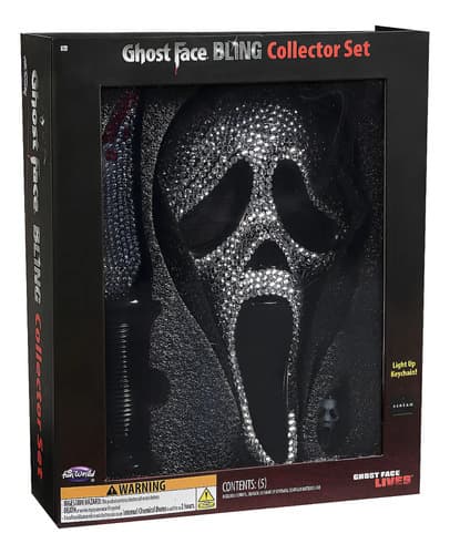 Mascara Ghost Face Bling Mask - A Pedido_exkarg Negro