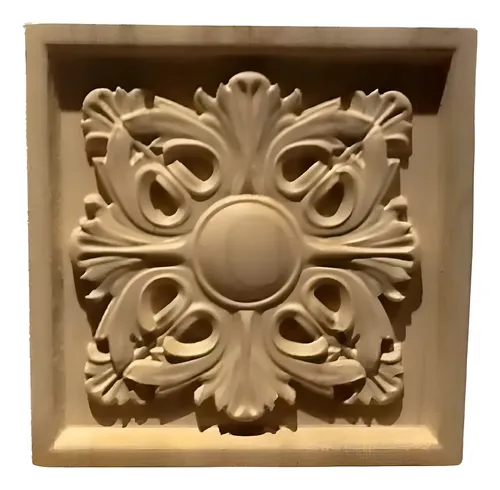 Escultura Decorativa  Carved Rosette - A Pedido_exkarg Marrón