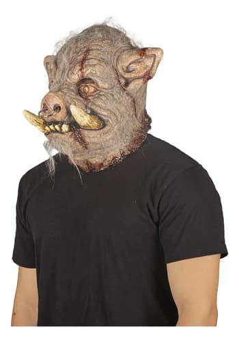 Máscara Jabalí Ghoulish Animal Creepy Halloween Adulto Marrón 6