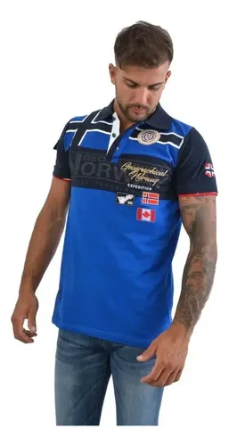 Chomba Geographical Norway Karadock Polo - A Pedido_exkarg Azul S 4
