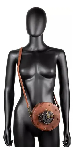 Morral Bandolera Cartera Gothic Steampunk - A Pedido_exkarg Marrón 4