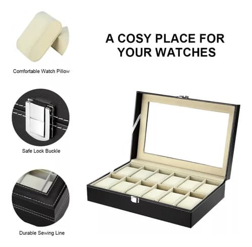 Organizador De Relojes - A Pedido_exkarg Negro 3