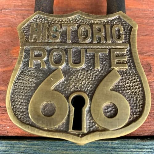 Candado Historic Route 66 - A Pedido_exkarg Dorado 5