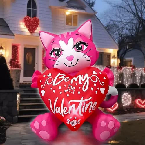 Inflable San Valentin Cute Kitty - A Pedido_exkarg Rojo 5