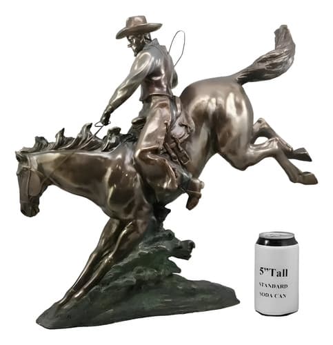 Estatua De Vaquero Occidental - A Pedido_exkarg Bronce