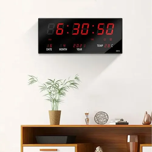 Reloj De Pared Digital Large Screen - A Pedido_exkarg Negro 2
