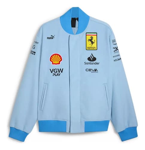 Campera Puma Ferrari Team Miami - A Pedido_exkarg Celeste 38