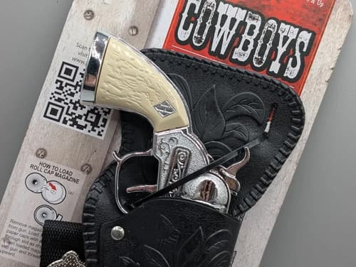 Revolver A Cebita Roll Cap Gun - A Pedido Plateado 2