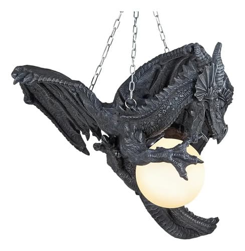 Lampara Colgante Nights Fury Sculptural - A Pedido_exkarg Negro 3