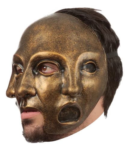 Mascara Ghoulish Productions 3 Faces Gold Mask - A Pedido Dorado 2