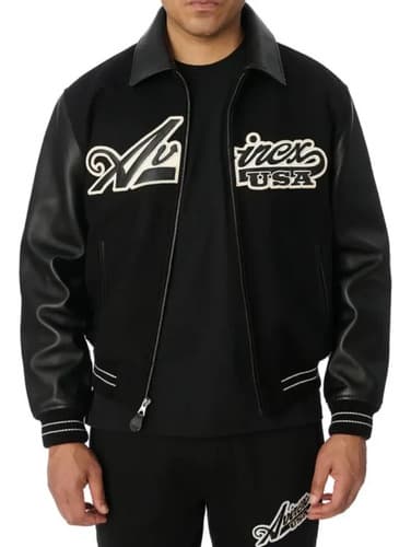 Campera Men's Avirex Omega Wool - A Pedido Negro 38 3