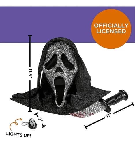 Mascara Ghost Face Bling Mask - A Pedido_exkarg Negro 2