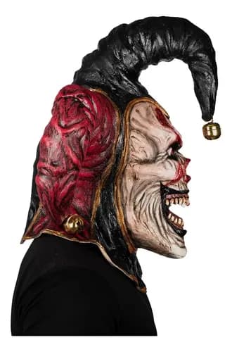 Máscara De Látex Ghoulish Productions Evil Jester Para Halloween Rojo/red 4