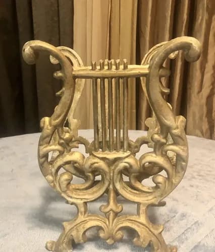 Revistero Vintage Cast Metal Harp - A Pedido_exkarg 6