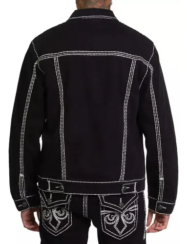 Campera Affliction Men's Denim - A Pedido_exkarg Negro 38 3