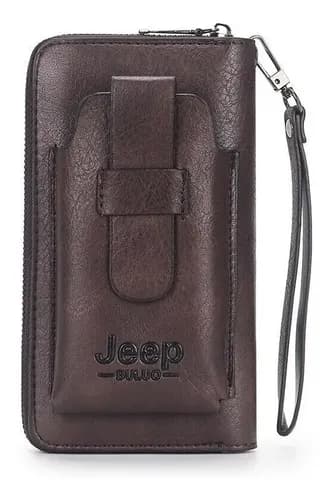 Tarjetero Portacelular Jeep Original - A Pedido_exkarg Negro