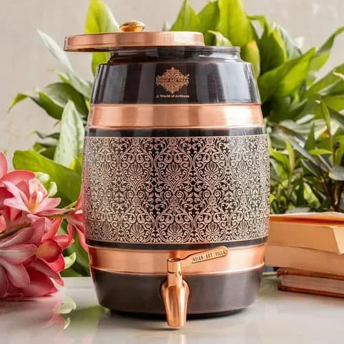 Dispensador De Agua 100% Cobre Y Soporte Antiguo - A Pedido Cobre 5