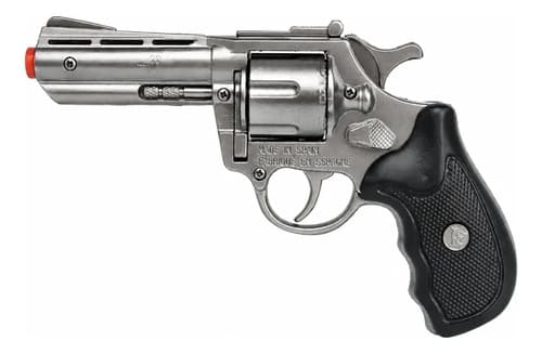 Revolver Cebita Police Detective 357 Metal - A Pedido Plateado