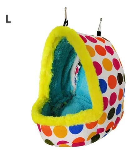 Jaula De Felpa Para Pájaros Cama Colgante Cálida - A Pedido Rojo 2