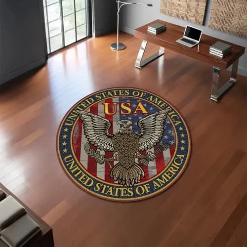 Alfombra Redonda  Oval Office White House - A Pedido_exkarg 60 Cm 3