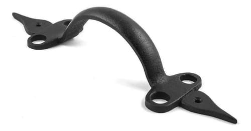 Tirador De Puerta De Hierro Forjado - A Pedido_exkarg Negro