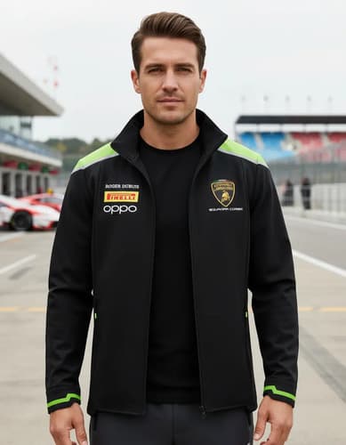 Campera Lamborghini Squadra Corse Team - A Pedido_exkarg Negro