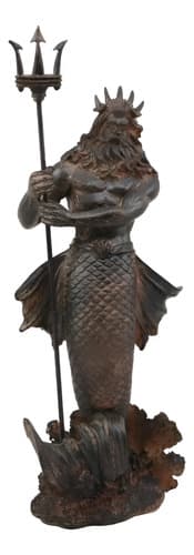 Estatua The Seas Tremors Merman Poseidon - A Pedido_exkarg Marrón