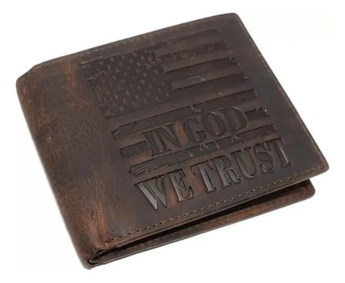 Billetera Distressed Leather Patriotic - A Pedido_exkarg Marrón