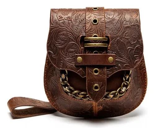 Cartera Gearduke Gothic Steampunk Leather - A Pedido_exkarg Marrón