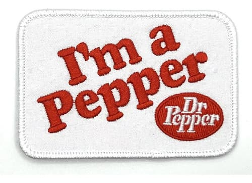Parche Bordado Dr. Pepper Patch Retro - A Pedido_exkarg Blanco